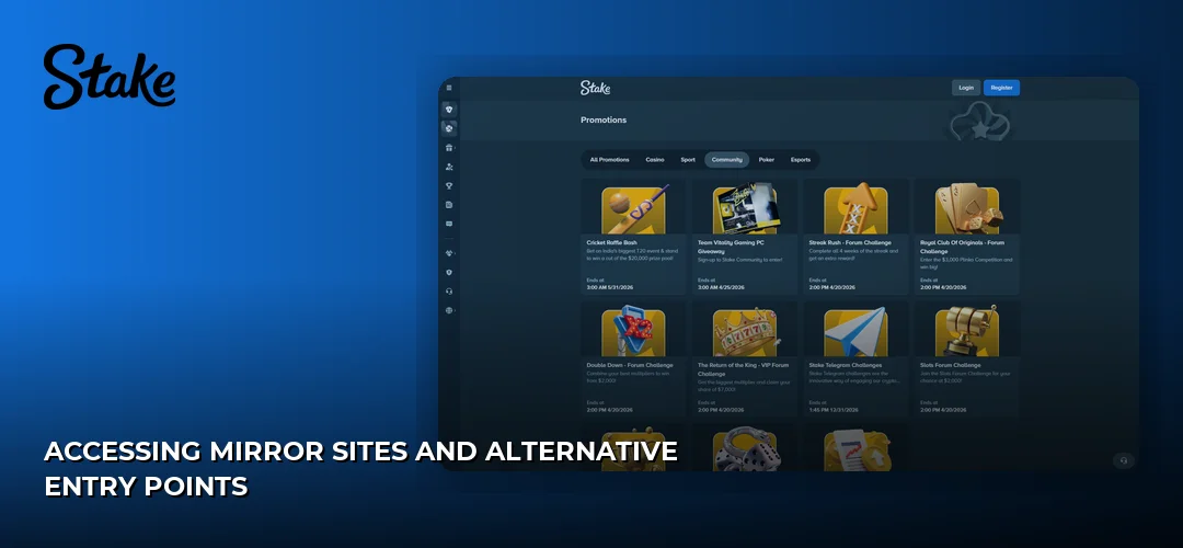 Accessing Mirror Sites and Alternative Entry Points